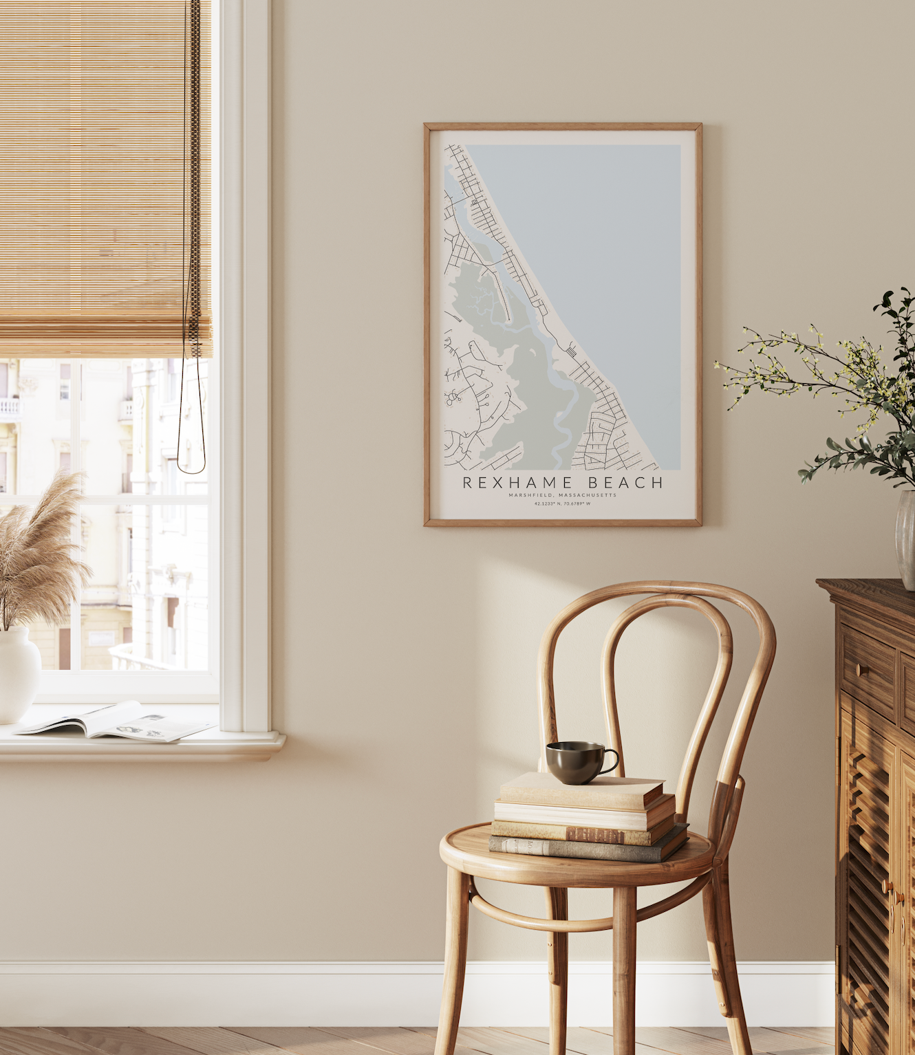 Rexhame Beach Map Print