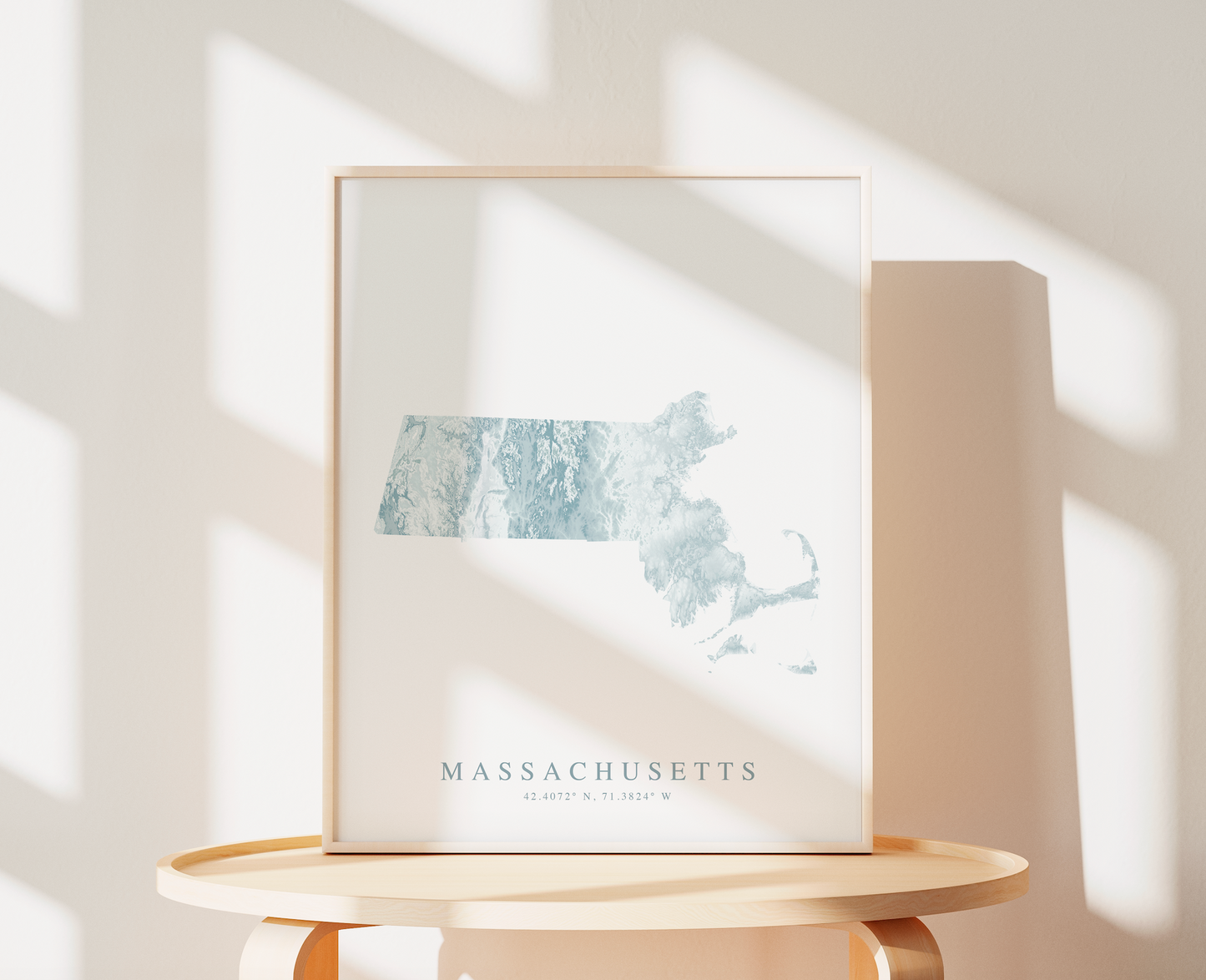 Massachusetts Map Print