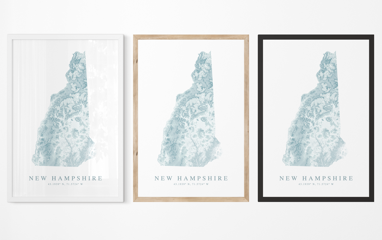 New Hampshire Map Print