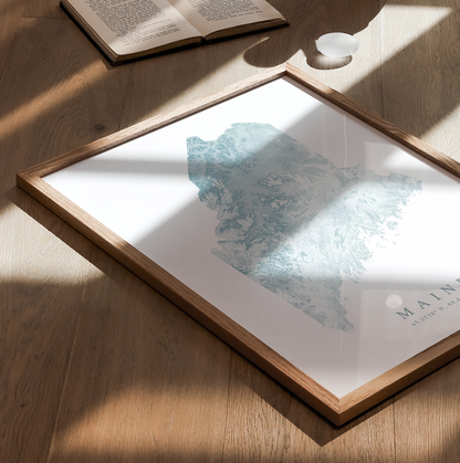 Maine Map Print