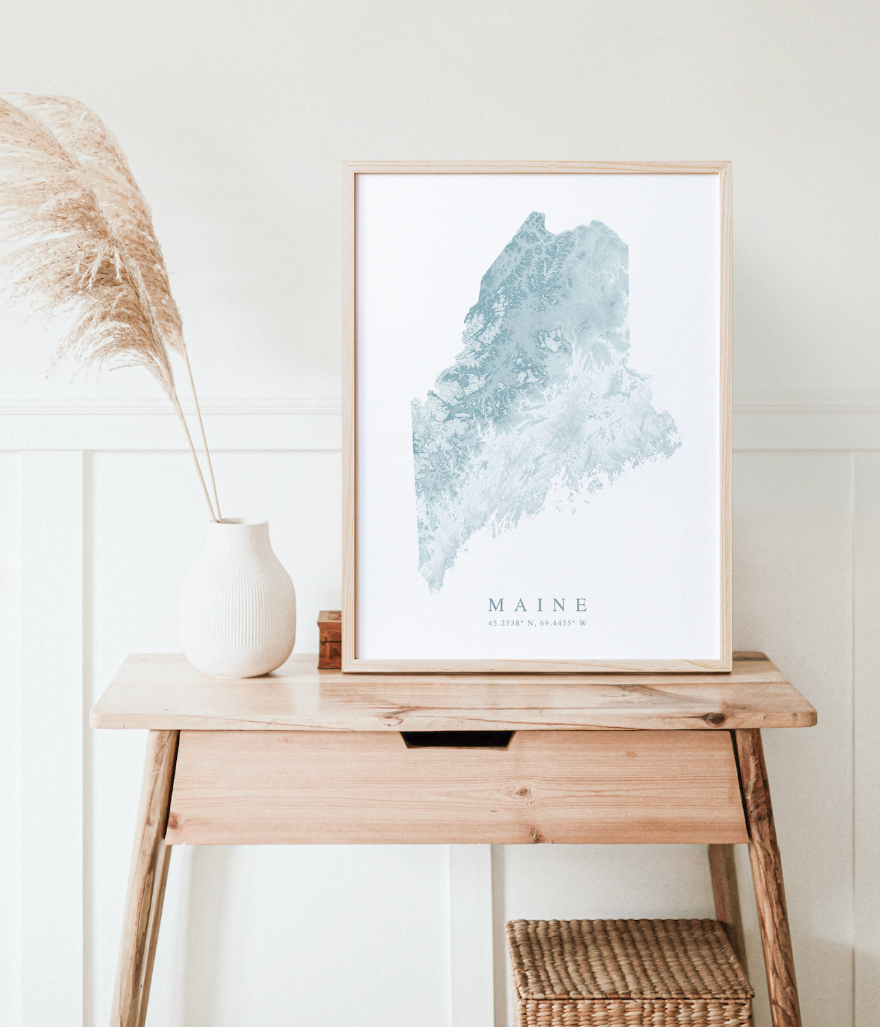 Maine Map Print