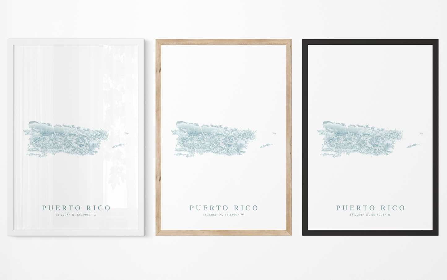 Puerto Rico Map Print