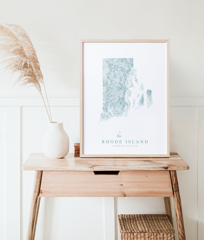 Rhode Island Map Print