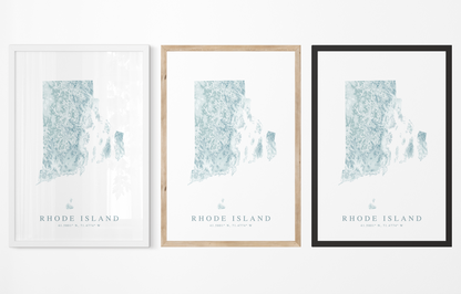 Rhode Island Map Print