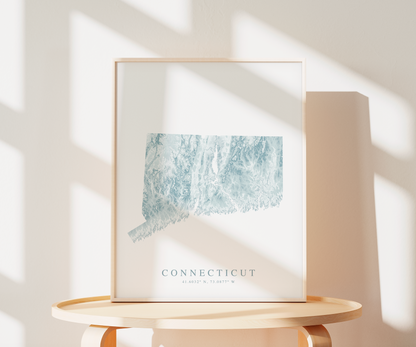 Connecticut Map Print