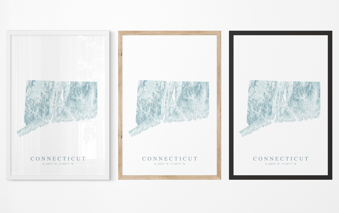 Connecticut Map Print