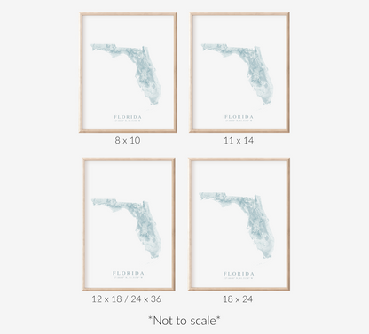 Florida Map Print