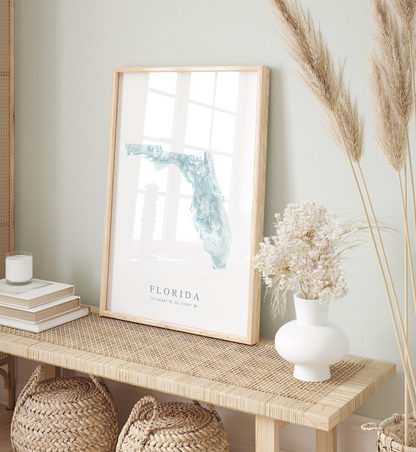 Florida Map Print