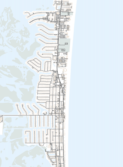 Cocoa Beach Map Print