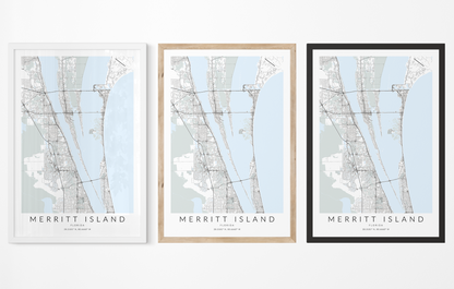 Merritt Island Map Print