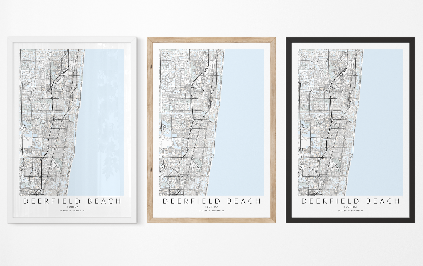 Deerfield Beach Map Print