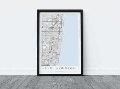 Deerfield Beach Map Print