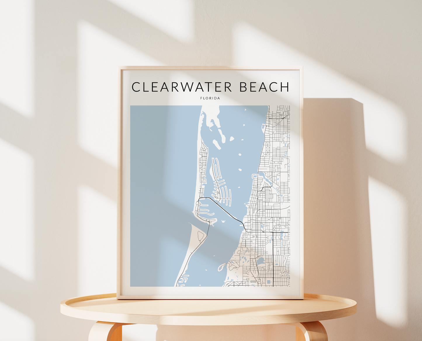Clearwater Beach Map Print