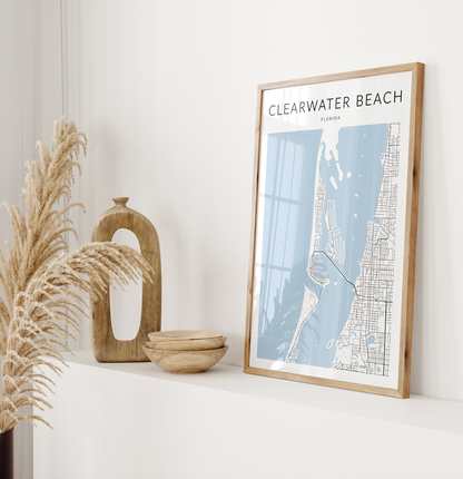 Clearwater Beach Map Print