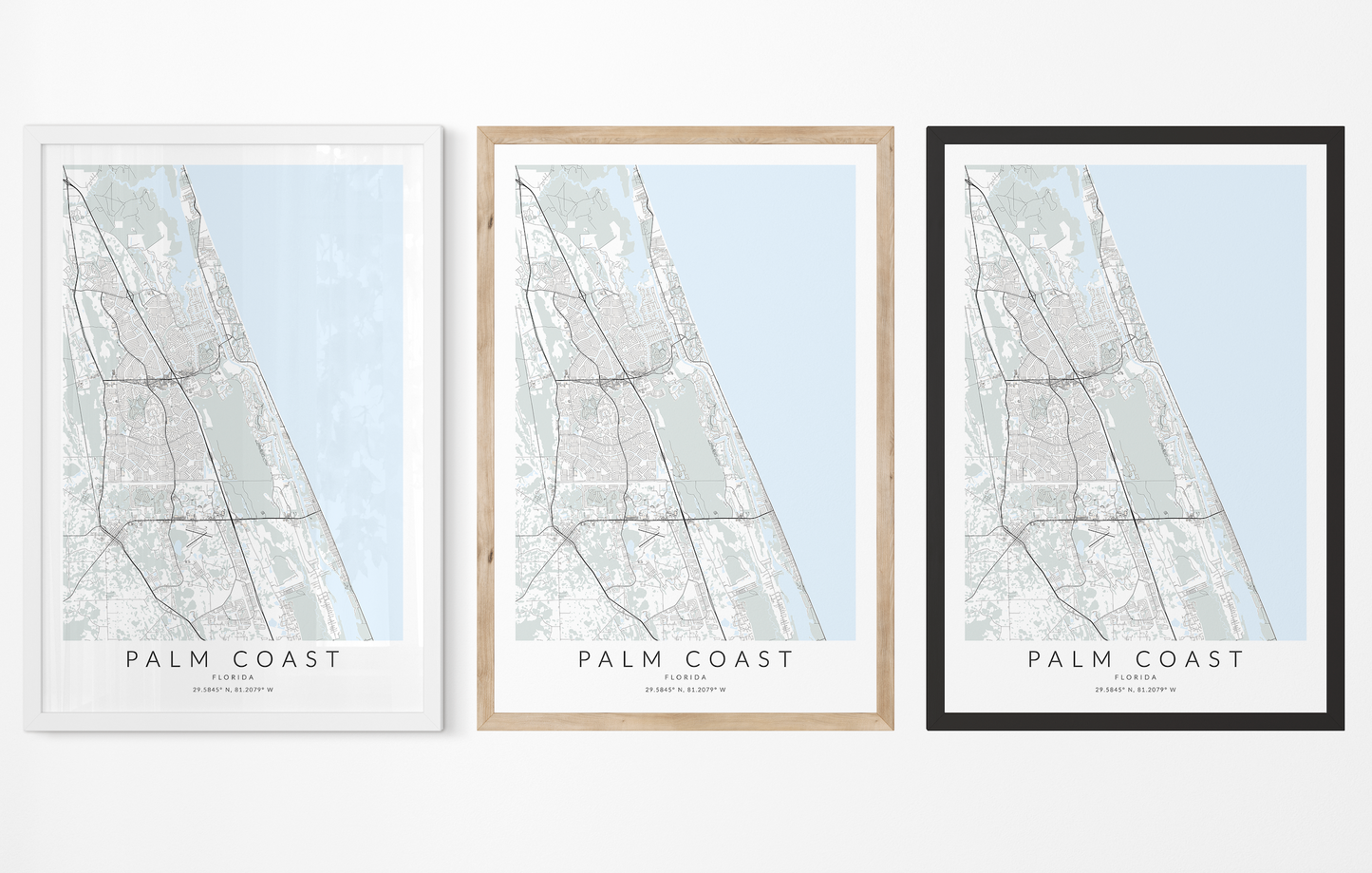 Palm Coast Map Print