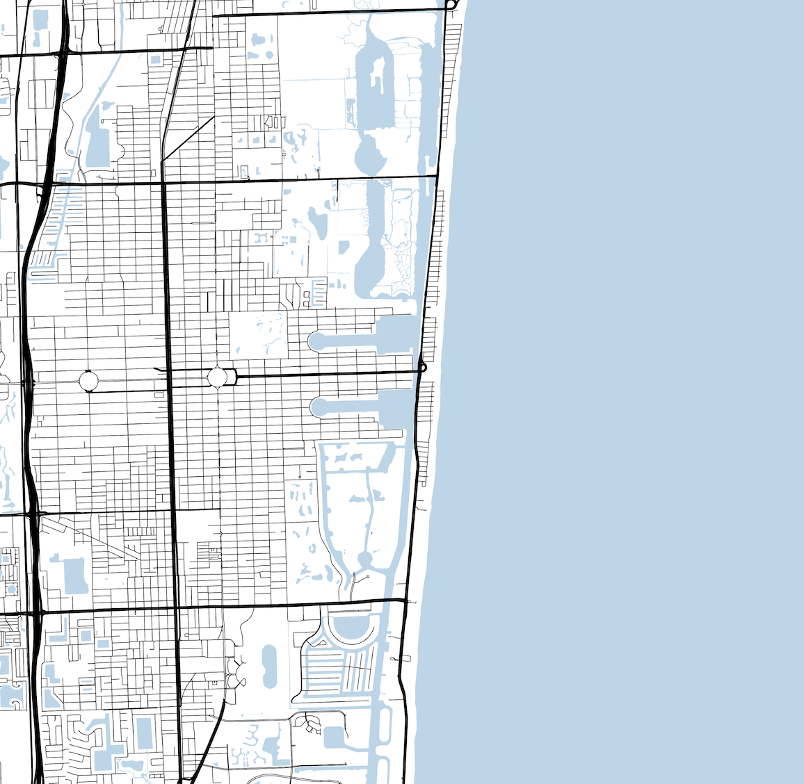 Hollywood Map Print