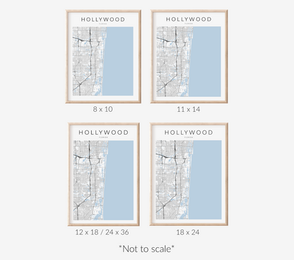 Hollywood Map Print