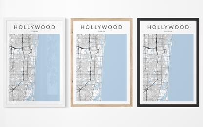 Hollywood Map Print