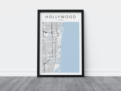 Hollywood Map Print