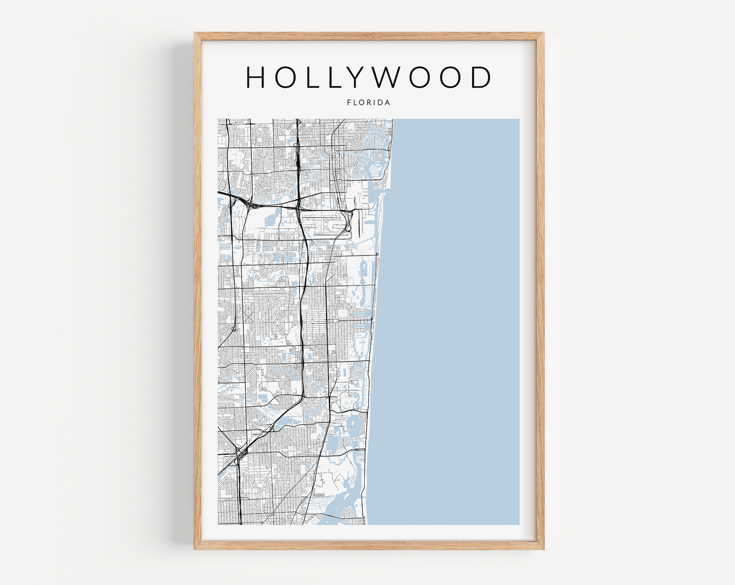 Hollywood Map Print