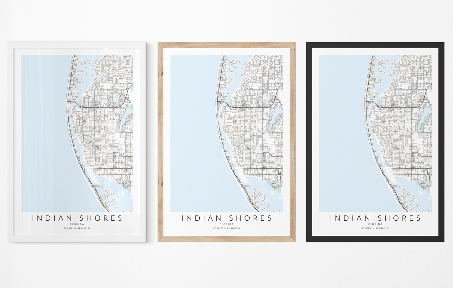 Indian Shores Map Print