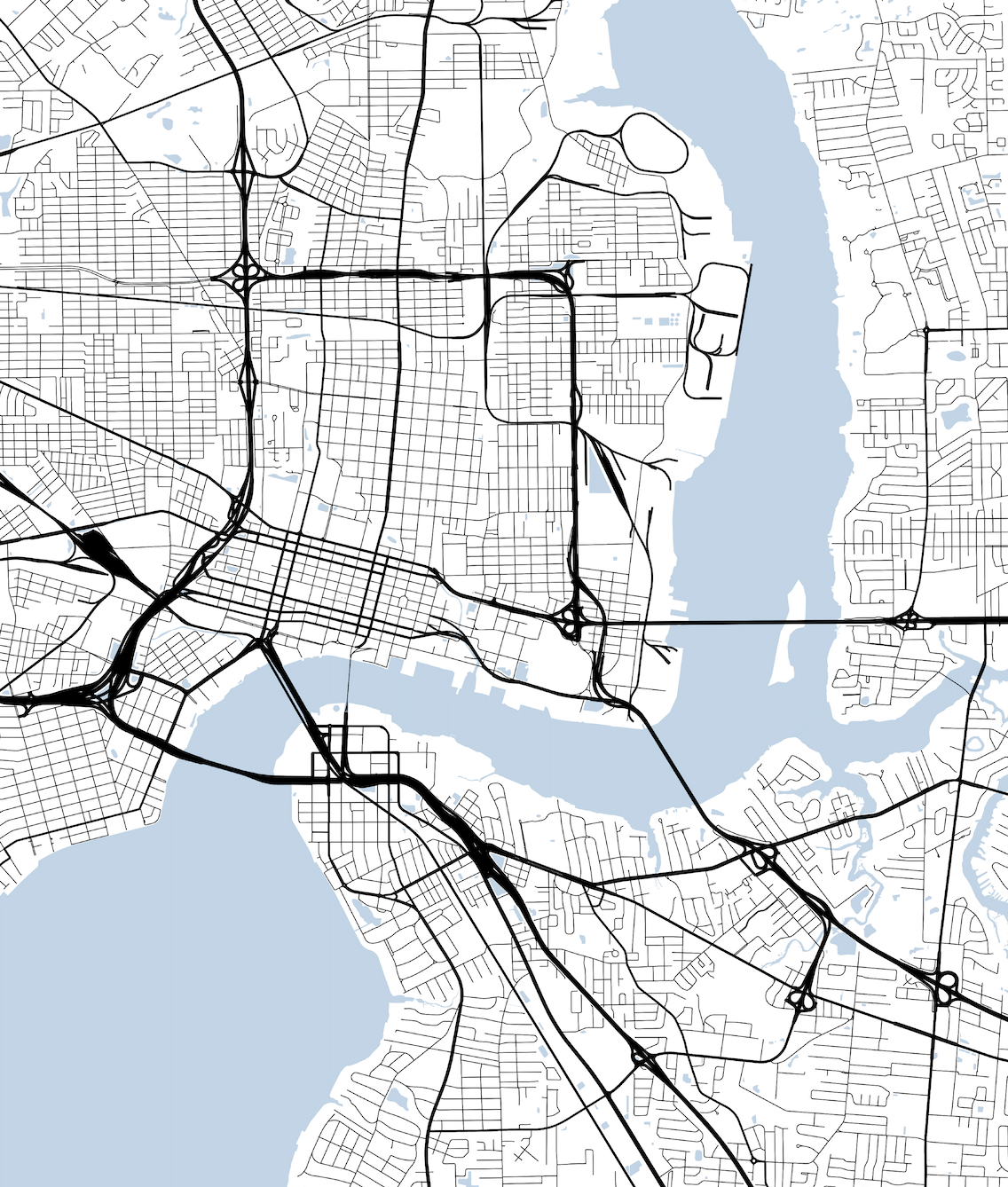 Jacksonville Map Print