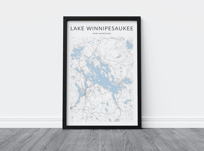 Lake Winnipesaukee Map Print