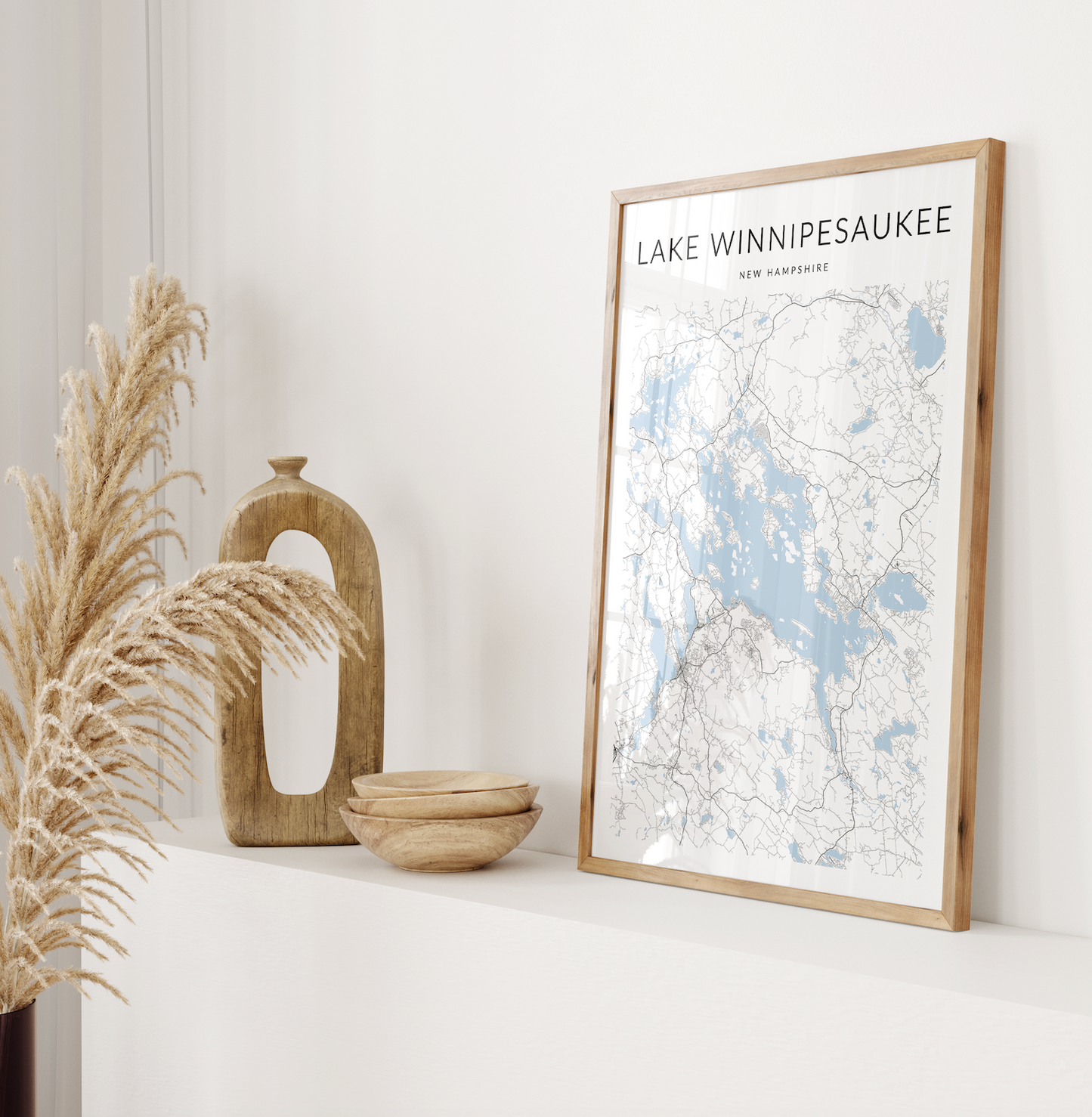 Lake Winnipesaukee Map Print