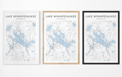 Lake Winnipesaukee Map Print