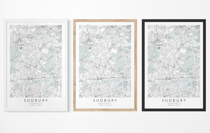 Sudbury Map Print