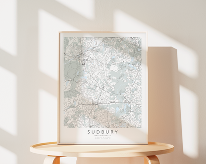 Sudbury Map Print