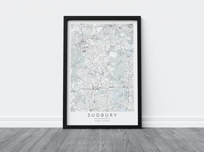 Sudbury Map Print