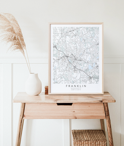 Franklin Map Print