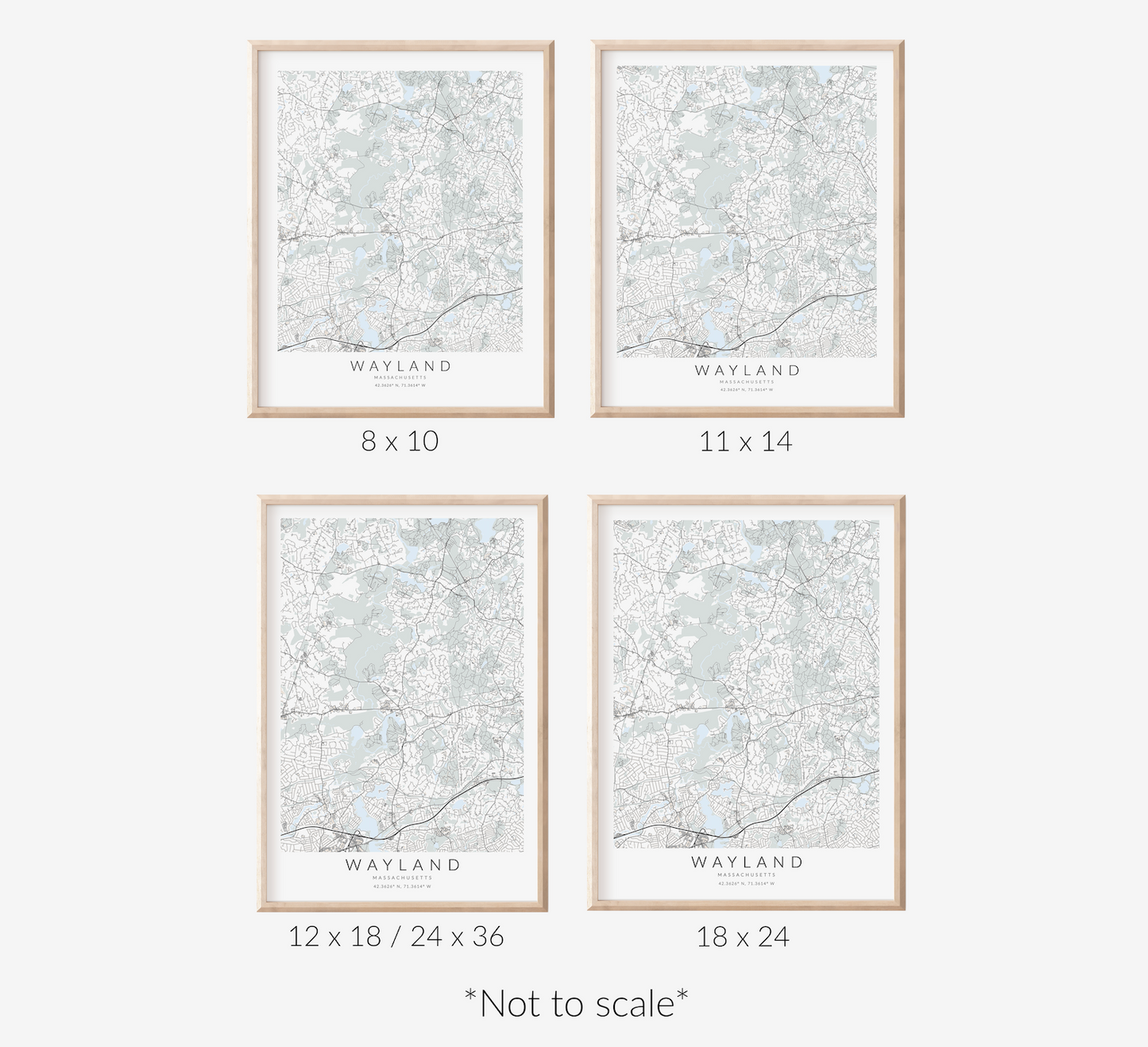 Wayland Map Print