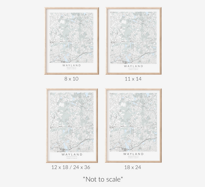 Wayland Map Print