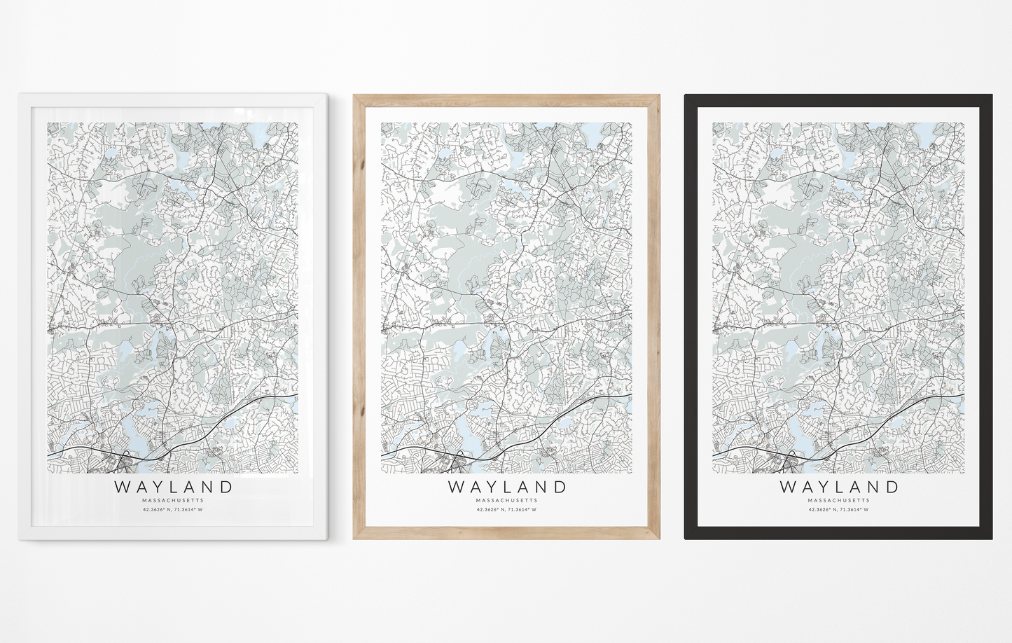 Wayland Map Print