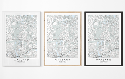 Wayland Map Print