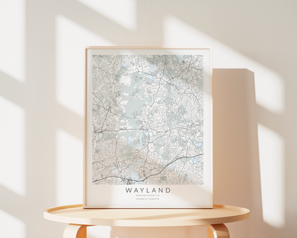 Wayland Map Print