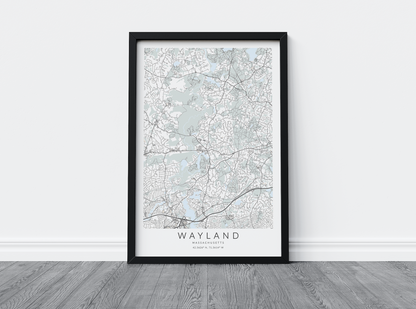 Wayland Map Print