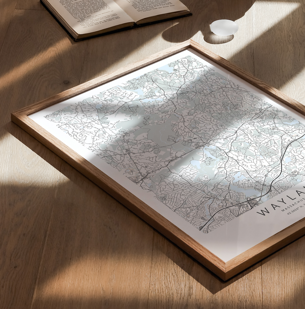 Wayland Map Print