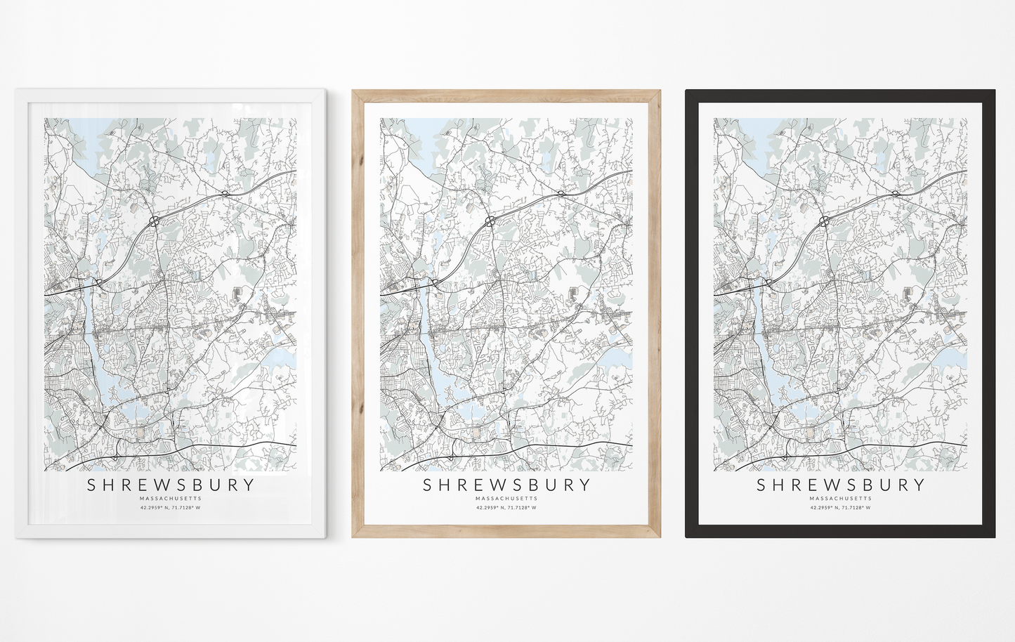 Shrewsbury Map Print