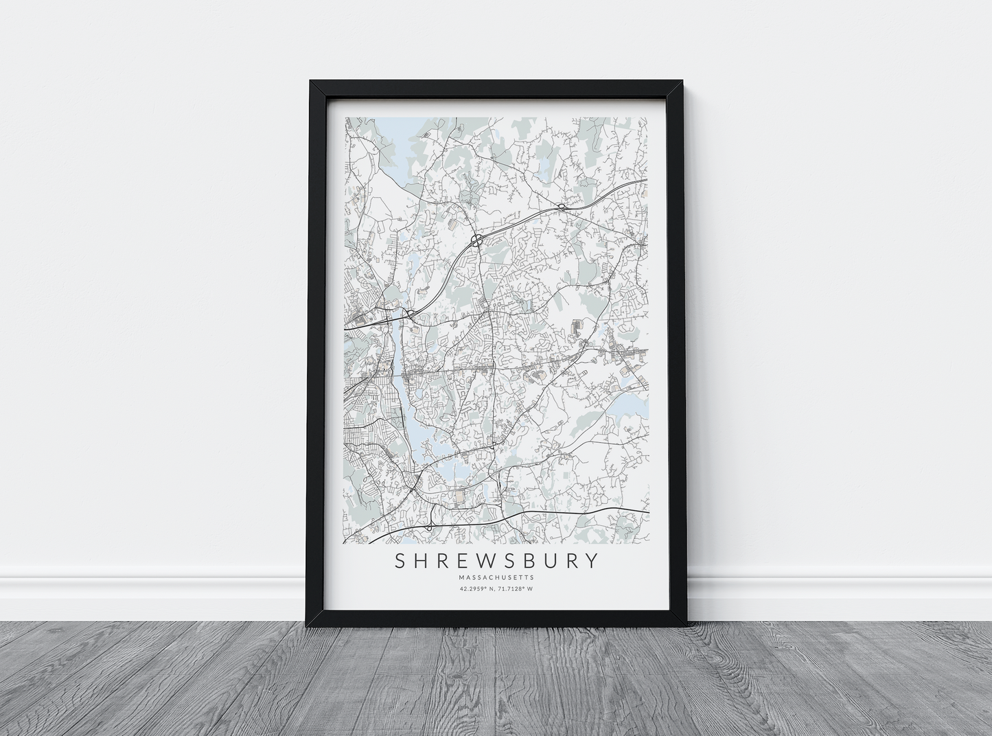 Shrewsbury Map Print