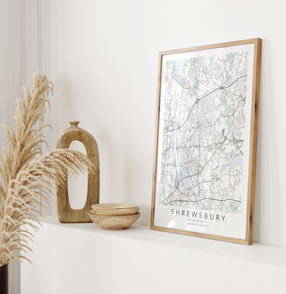 Shrewsbury Map Print