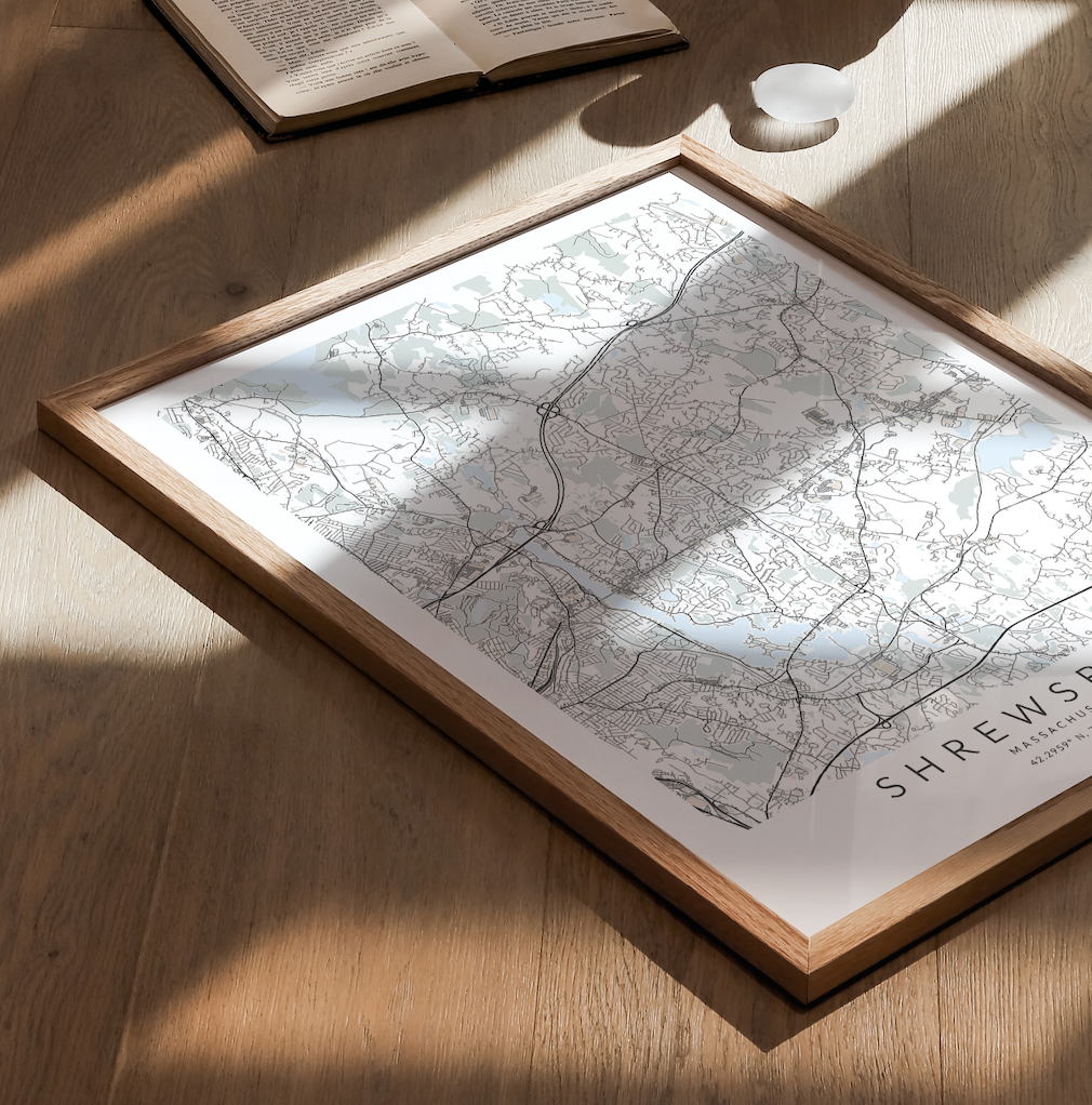 Shrewsbury Map Print