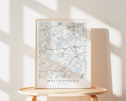 Westborough Map Print