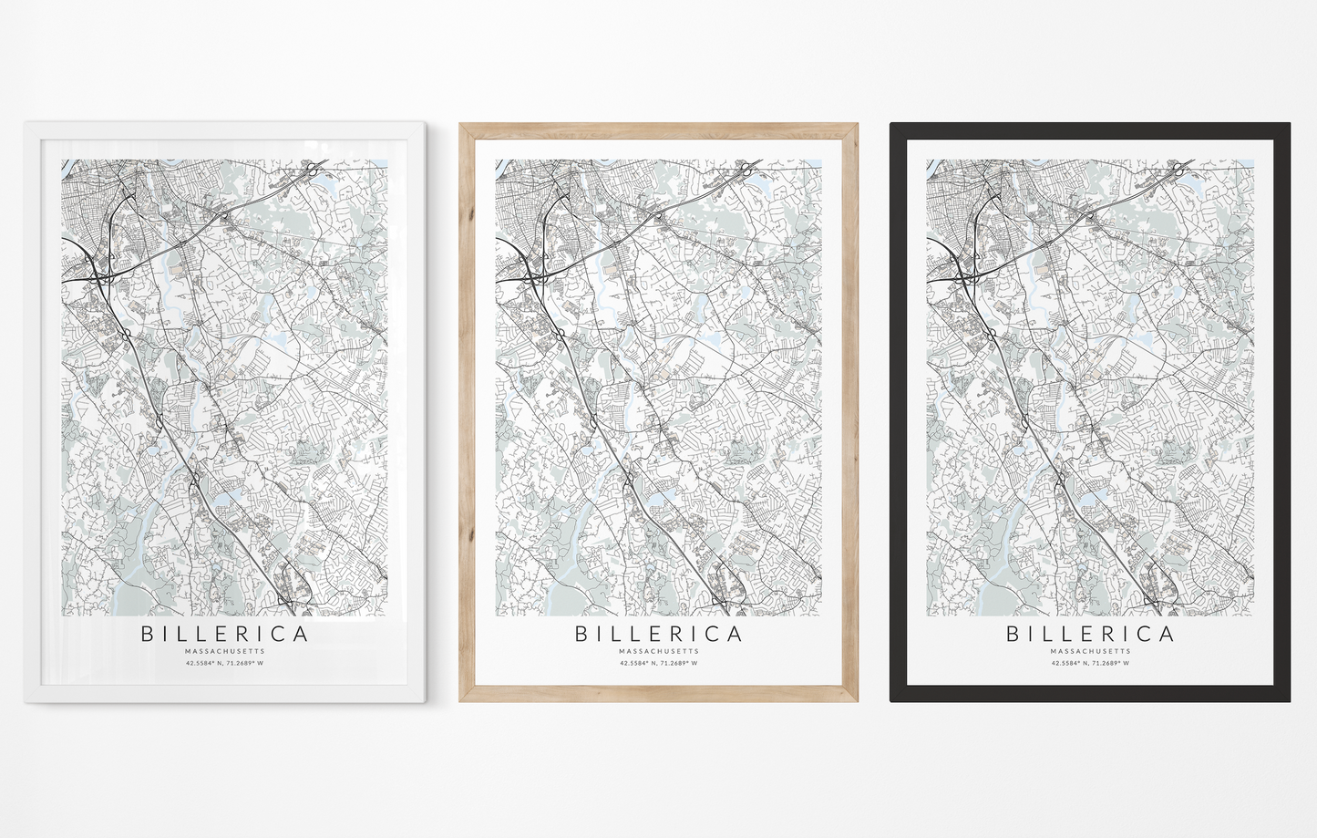 Billerica Map Print
