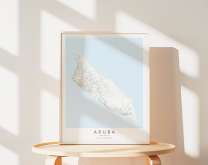 Aruba Map Print