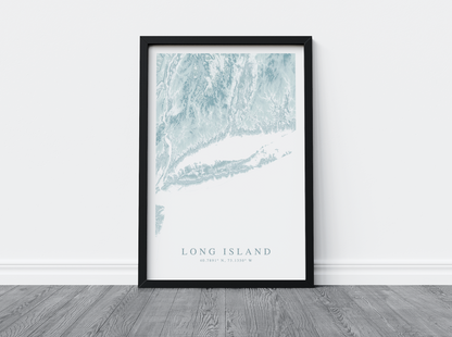 Long Island NY Map Print