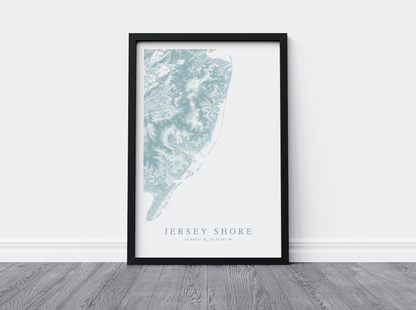 Jersey Shore Map Print