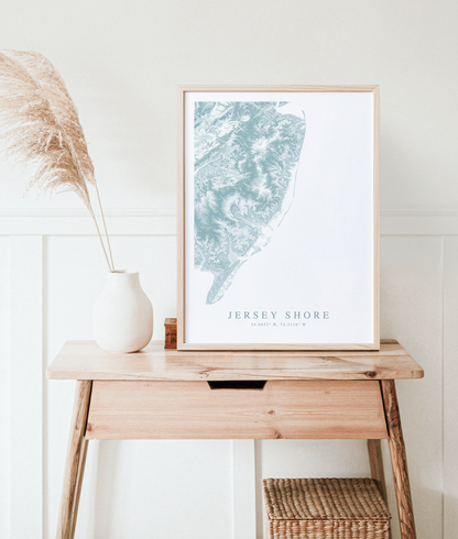 Jersey Shore Map Print